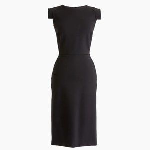 J. Crew Resume Dress Stretch Ponte Black 2P Petite